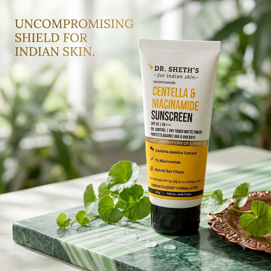 Dr. Sheth's Centella & Niacinamide Oil & Acne Control Sunscreen SPF 50+ PA++++